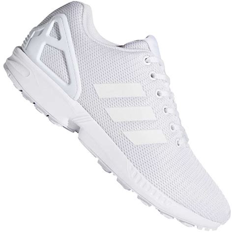 adidas zx flux weiß herren 42 2 3 all white|adidas Originals ZX Flux sneakers in white .